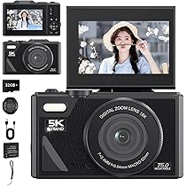デジタルカメラ 本体 5K 7500万画素 180度回転 3.0インチ Vlog デジタルカメラ 本体 5K 7500万画素 180度回転 3.0インチ Vlog
