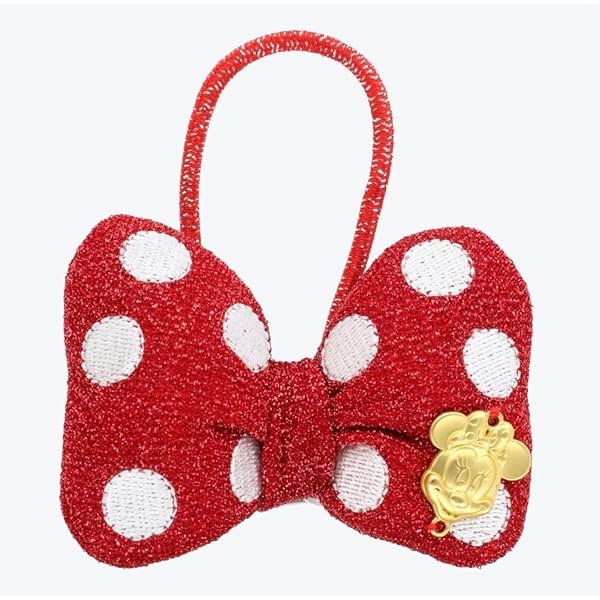 Amazon | ミニー リボン ヘアゴム スパンコール リゾート限定 ドット