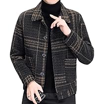 ブルゾン メンズ ジャケット ジャンパー アウター チェック柄 秋冬 防寒 Amazon | [QYY] ジャケット メンズ チェック柄 メルトン