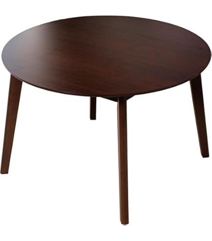 Amazon｜ダイニングテーブル 丸テーブル 円形 ウォールナット 無垢 110
