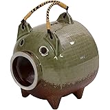 マルヨシ陶器 蚊ヤリ豚 灰釉 M7863