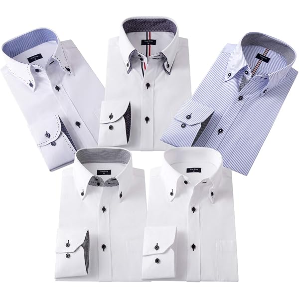 Amazon.co.jp: ワイシャツ 長袖 5枚セット M(80)ノーマル Cセット/flm