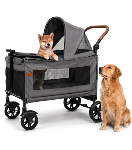 Amazon.co.jp: ペットカート 1台 大型犬用 折りたたみ 耐荷重約72kg