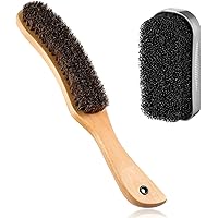 Hat Brush Horsehair Bristles, Solid 