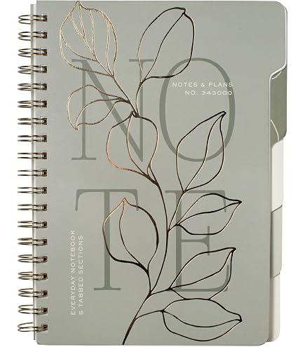 Fringe Studio Signature Paperback Spiral Journal, MEADOW FLOWER, 6\" X 9.5\", 160 Pages, Juliana Tipton Collection (140015