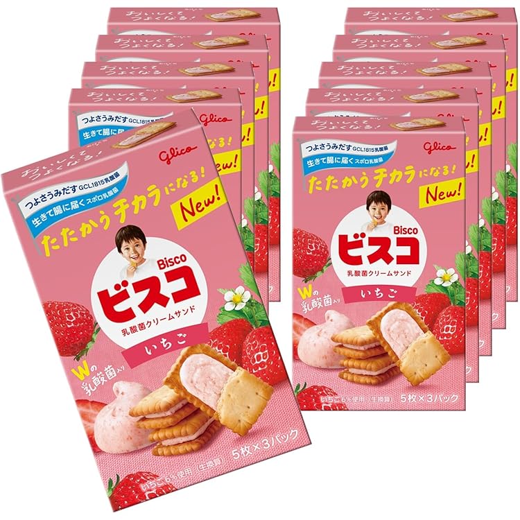 Amazon.co.jp: クリームコロン いちご 6袋入り×5個 江崎グリコ お菓子