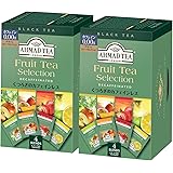 AHMAD TEA ( アーマッドティー ) デカフェ フルーツセレクション ティーバッグ 20袋 ×2個 [ カフェインレス アソート ( アップル レモン&ライム ピーチ&パッションフルーツ ストロベリー )]