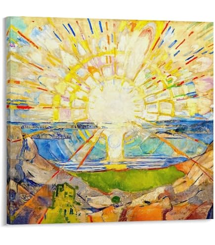 ポスターエドヴァルド・ムンク、春の風景は、ノルウェーの画家エドヴァルド・ムンク（1863〜1944 クール 壁アート キャンバス パ 15643□ポスター アート 『エドヴァルド・ムンク 太陽』北欧 A3 イラスト デザイン 絵画 お家で美術館 AI高画質処理導入店 通販  19193030｜Creema(クリーマ) ハンドメイド・手作り・クラフト作品の販売サイト
