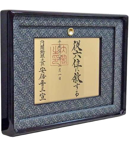 Amazon.co.jp: 封筒も飾れる位記/叙位叙勲額 GT24 UVカット強化型