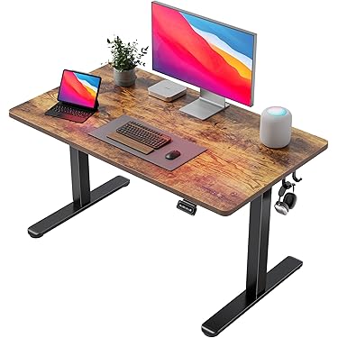 早い者勝ち、即購入可、テレワークに、昇降式デスク(ブラウン) Amazon | FLEXISPOT 勉強机 電動式昇降デスク 組立簡単 高さ調節
