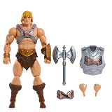 マスターズ・オブ・ザ・ユニバース:レボリューション マスターバース アクションフィギュア&アクセサリー、He-Man Deluxe MOTUコレクタブル、30関節付き、7インチ
