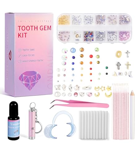 Amazon Tooth Crystal Kit Sosation 377 Pieces Tooth Gem Kit DIY