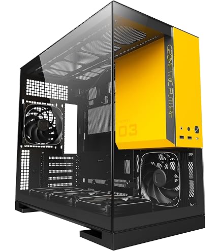 Amazon | GEOMETRIC FUTURE ミドルタワーPCケース Model 5 Black Blue