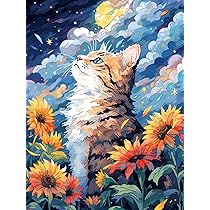 ダイヤモンドペインティングキット 猫と花の風景 90㎝×65cm DAC ダイヤモンドペインティングキット 猫と花の風景 90㎝×65cm DAC