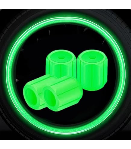 Amazon.co.jp: Sherry29 タイヤ エアバルブキャップ 蓄光 4個