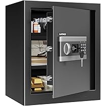 Amazon.co.jp: NATRKE 金庫 家庭用金庫 テンキー式 電子 防犯