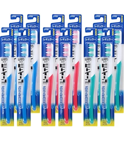 Amazon | ビトイーンライオン ハブラシ コンパクト ふつう 12本パック