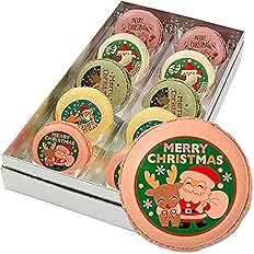 Amazon Co Jp 芦屋スイーツ クリスマスパーティ スイーツ メッセージマカロン サンタさんと一緒にハッピークリスマス のかわいいフォルムでクリパを盛り上げる 10個セット お菓子 食品 飲料 お酒