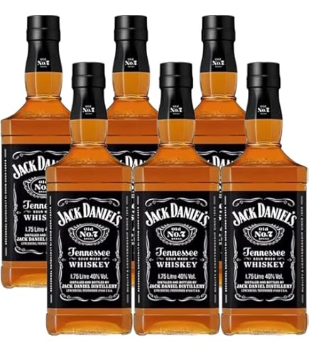 ①ジャックダニエル【６本】 Amazon.co.jp: ジャックダニエル ブラック 正規 40度 1000ml×6本