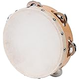 KC 皮付きタンバリン カーフスキン 18cm TCS-18/6