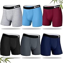 Amazon | [IGOLUMON] ボクサーパンツ メンズ 下着 前開き 6枚