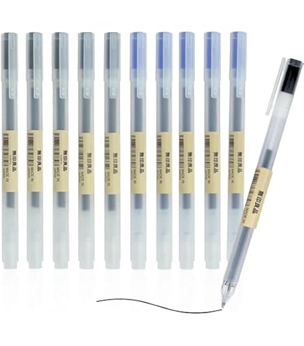 Amazon | 無印良品 さらさら描けるゲルインキボールペン ノック式 10色