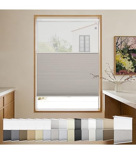 Amazon｜Adliy ハニカムシェード 上下開閉 プルコード式 取り付け金具