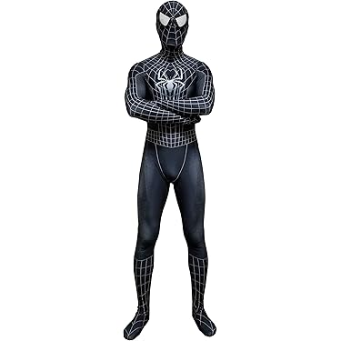 Lサイズ セクシー全身タイツ　スパイダーマン　ブラック　黒　コスプレ　b ☆Sサイズ セクシー全身タイツ スパイダーマン ブラック 黒