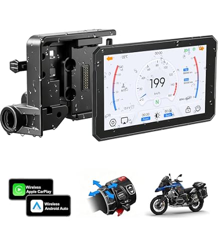 Amazon.co.jp: Carpuride W502 オートバイ GPS ワイヤレス ポータブル