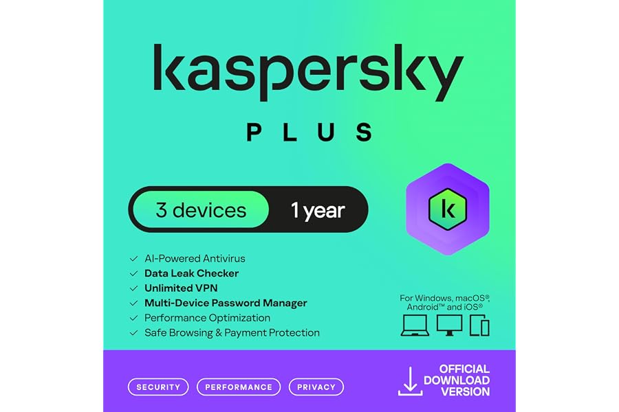 Kaspersky Plus Internet Security 2025 3 Device 1 Year [Digital Download]