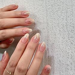 Amazon | COLORBIRD ネイルチップ ショート 24枚 ピンク フレンチ