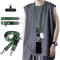 オリーブグリーン スマホストラップ　ネックストラップ ショルダーストラップ スマホショルダー ハンドストラップ