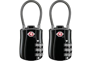 TSA Approved Luggage Combination Locks,T Tersely 2 Pack Travel Suitcase Lock with Zinc Alloy Body Resettable Password Code Padlock for Toolbox, Bag, Backpack, Suit Case, Lockers, Gym, Bike