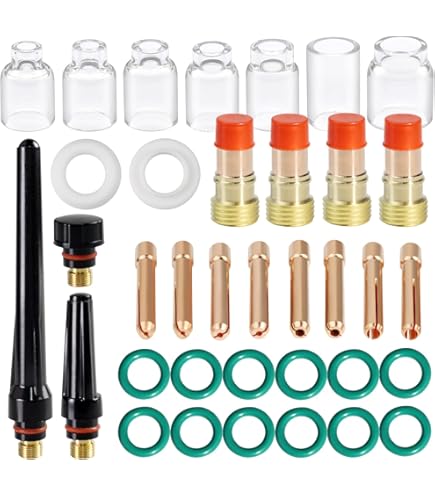 TIGスタビガスレンズ＃10パイレックスカップキットDB SR WP 17 18 26 TIG溶接トーチ49個 z2zed1b Amazon | EATBALE 26 個 TIG 溶接トーチガスレンズ #10 パイレックス