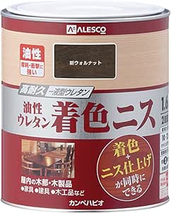 Amazon カンペハピオ 油性ウレタン着色ニス 新ウォルナット 1 6l Diy 工具 ガーデン