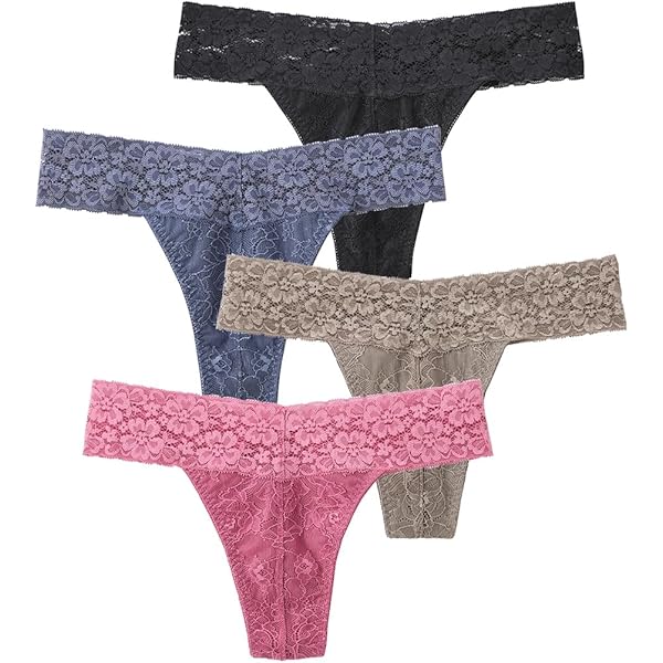 Amazon.co.jp: [ニッセン] ショーツ 総レースTバックショーツ4枚