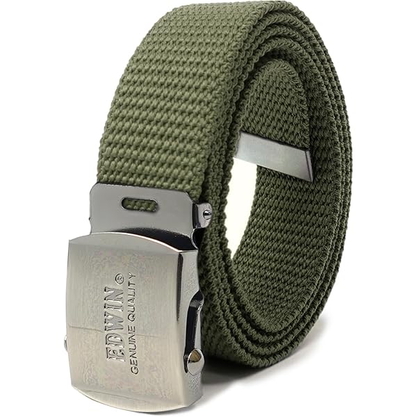 Amazon | [エドウイン] ベルト 32mm 120cm ブラックバックル GI