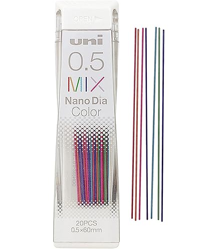 Amazon.co.jp: Uni NanoDia カラーシャープペンシル芯 0.5mm ピンク 5