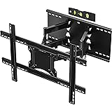 1homefurnit 壁掛けテレビ 金具 テレビ壁掛け金具 37-80インチLCD/LED/PLASMA/OLED対応 大型 耐荷重65kg チルト＆スイベル可能 VESA600x400mmまで フルモーションデュアルアーム
