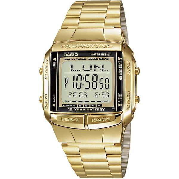 CASIO databank データバンク DB-380G BUY Casio Vintage Style Data Bank Golden Digital Watch DB