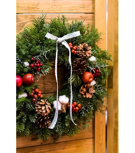 赤いベリーのクリスマスリース 約40cm ハンドメイド 壁掛け ローソク