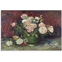 Amazon.co.jp: ゴッホ画集「バラとシャクヤク」絵画ポスター油絵