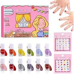Amazon | Aieenjor 18色子供用無毒マニキュアセット水性はがし可能