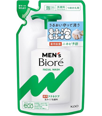 Amazon | メンズビオレ 泡タイプ洗顔 つめかえ | メンズビオレ | 泡