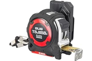 Tajima GASFGSLWM25-50 Convex Rigid Stainless Steel Tape, 16.4 x 1.0 inches (5 x 25 mm), Rigid Thickness Safety G Stainless Lo