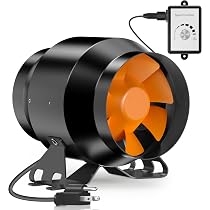 Amazon.co.jp: Hon&Guan ダクトファン 100mm 強力 無段階調速可能