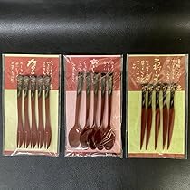 赤と黒の漆器カップとスプーンセット　輪島塗本舗　福忠　能登輪島 ［新品·未使用] 赤と黒の漆器カップとスプーンセット 輪島塗本舗 福忠 能登輪島