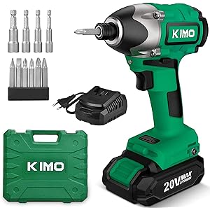 KIMO コードレスインパクトドライバー 20V 充電式 無段変速・正逆転両用 最大トルク300N・m ブラシレスモータ…
