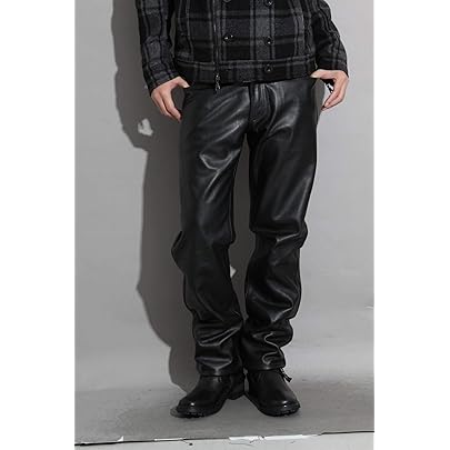 Amazon | [フリーダム] 【本革】革パンツ バッファローレザー メンズ