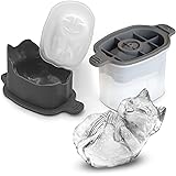 Tovolo 子猫 氷型 (2個セット) - ゆっくり溶ける 漏れない 再利用可能 & BPAフリークラフト製氷型 ウィスキー カクテル コーヒー ソーダ 楽しい飲み物 ギフトに最適